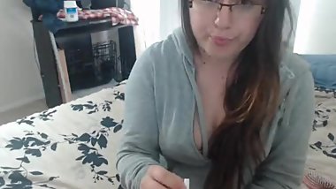 Teen with Glasses Smokes Her First Cigarette Ever