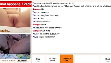 Virgin Girl Plays On Cam For First Time While Young Guy Dildos His Ass