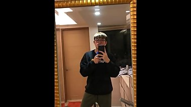 Young man gets emotional in his bedroom