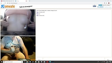 Young teen shows small nice tits on omegle with sound!