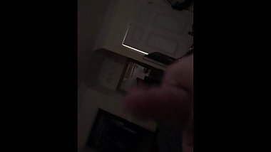 Jerking off with Brooklyn 99 in the backround