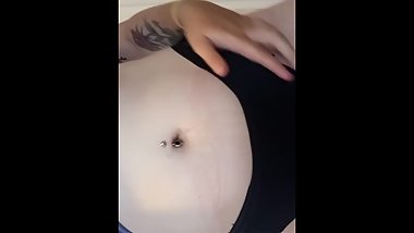 Quick tease  tattooed red head