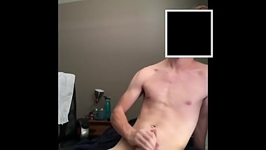 College teen jerks himself off