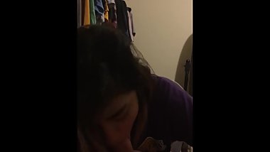 cumming down Asian sisters throat