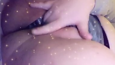 Playing with my wet pussy after roommate left for the weekend :)