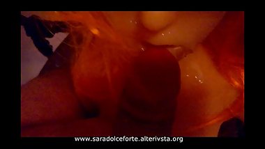 sara gift me a greati blowjob in red