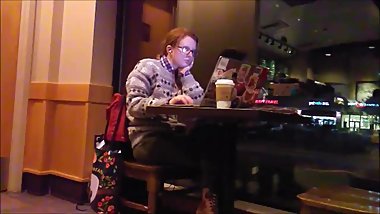 CANDID REDHEAD YOUNG NERDY GLASSES THICK ASS PETITE SCHOOLGIRL FETISH SPY!!