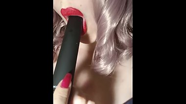 Sucking off my vibe;wish it were your cock