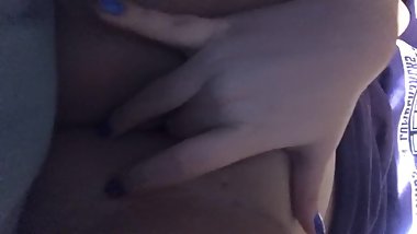Horny girl fingers herself