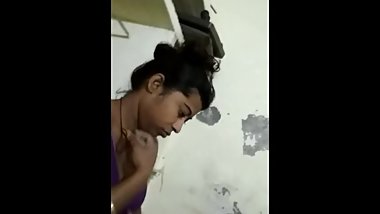 Hesitant girl blows..and blows well...