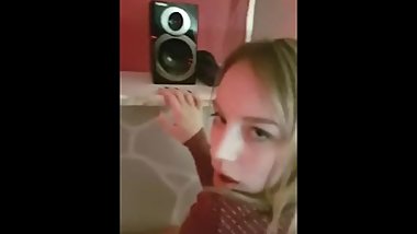 Blonde Gorgeous and her pet BBC