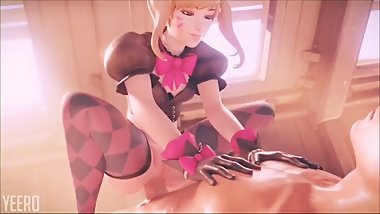 D.Va Anal Riding Cock in a Dress