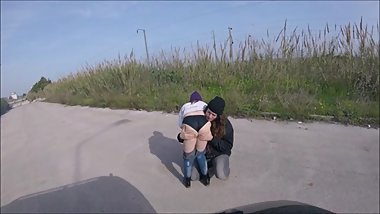 groping girlfriend on the street