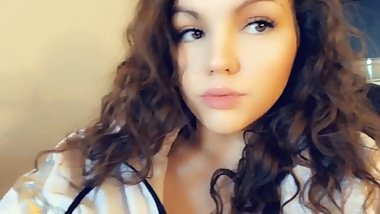 Cute teen flashes her nips
