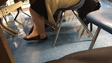 Teen Girl in Flats in Class