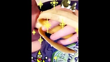 Banana Deepthroat Tease Snapchat Clip