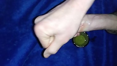 lubing up;cumming;and twitching.