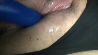 Rough creamy dildo fuck