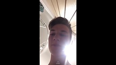 Fit lad wanks and eats cum on snapchat