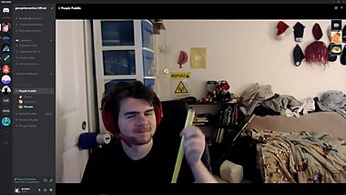 Teen Plays with Self while in Discord Call