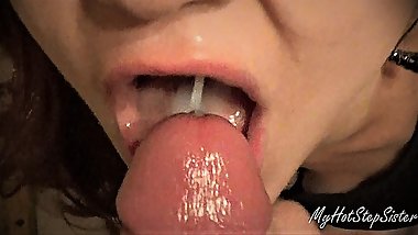 RISKY BLOWJOB! - I Cum In Her Mouth During a House Party Full Of People