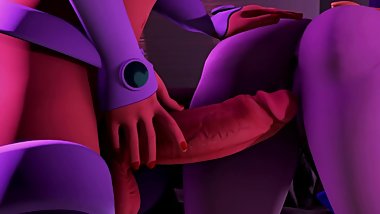 Starfire and Raven having fun (cartoon sfm)