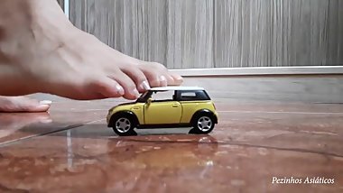 Girl toy car crush