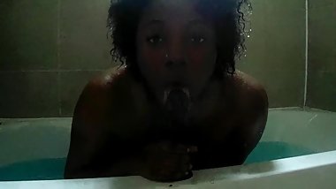 Bath Play W/ Dildo Blow Job