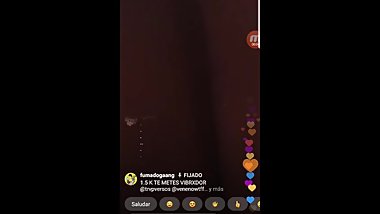 HOT TEEN PLAYING WITH VIBRATOR IN INSTAGRAM LIVE DIRECT