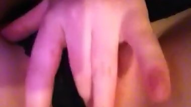 Sexy petite emo girl fingers her small pussy