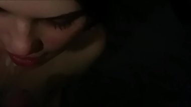 Teen takes huge load on her chest