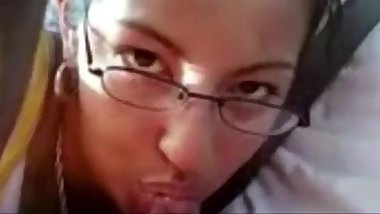 Nerd Teen gives road head