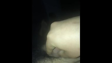 Chubby teen furiously masturbates