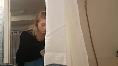 Welder chick Sister thought she was home alone;but my SPYcam was watching!