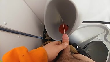 Peeing while getting hard